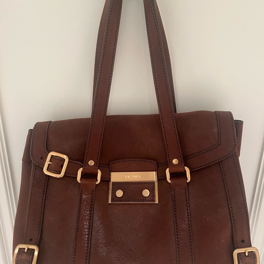 Prada Brown Leather Women's Bag